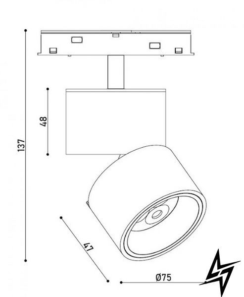 Магнитный трековый светильник Kloodi KDMG-SPLIT75 9W 4K BK черный KDMG-SPLIT75 9W 4K BK фото