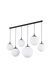 Люстра TK Lighting Esme 4792 на 6 ламп E27 чорний і білий 150 &times; 130 &times; 30 см - зображення 1