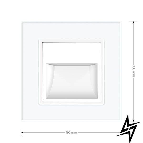 Светильник для лестниц подсветка пола Livolo белый стекло (VL-C7FCL1-2WP) фото