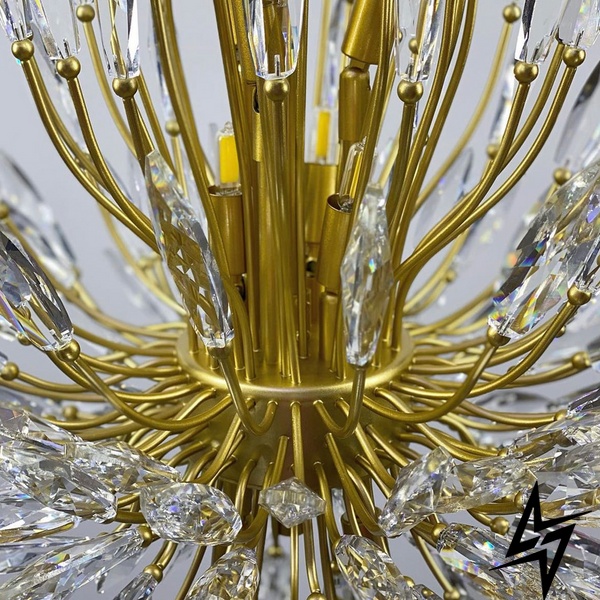 Кришталева золота люстра репліка Lily Buds на 6 ріжків-свічників LE39478 Золото 65x65см 6xE14 MD 8058-6 Gold фото наживо, фото в дизайні інтер'єру