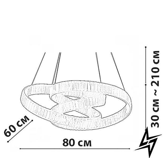 Люстра Friendlylight Loop FL5065 бронза 55 Вт 3000 K FL5065 фото
