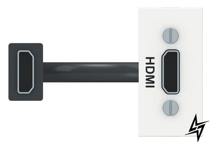 HDMI-розетка Schneider Electric NU343018 Unica New, HDMI, белая, глянцевая, IP20 NU343018 фото