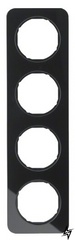Четырехместная рамка R.1 10142116 (стекло/черная) Berker фото